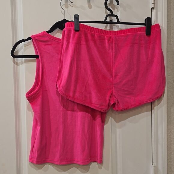 Juicy Couture Rhinestone JC Logo Velour Tank & Dolphin Short PJ Set - Picture 5 of 5